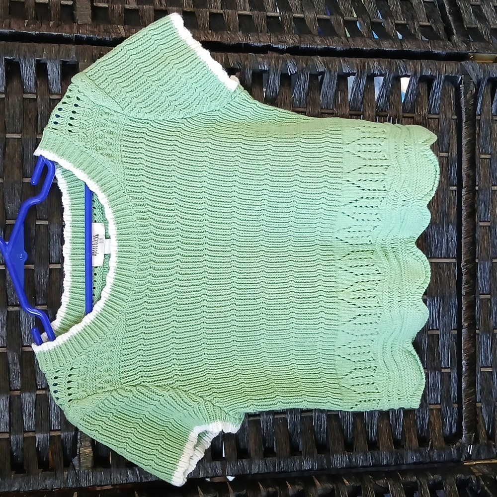 Speechless Short Sleeve Girls Mint Green Knit Top SZ M/10